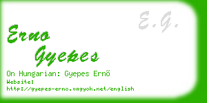 erno gyepes business card
